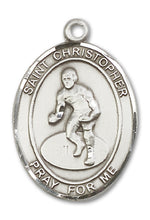 Load image into Gallery viewer, St. Christopher / Wrestling Custom Medal - Sterling Silver
