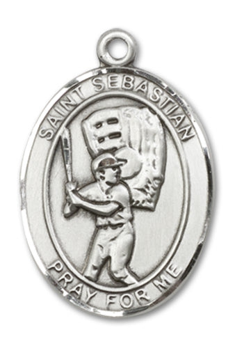St. Sebastian / Baseball Custom Medal - Sterling Silver