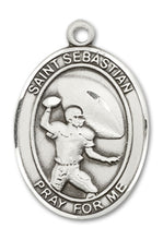 Load image into Gallery viewer, St. Sebastian / Football Custom Medal - Sterling Silver
