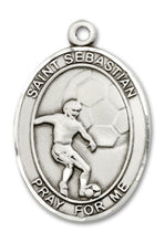 Load image into Gallery viewer, St. Sebastian / Soccer Custom Medal - Sterling Silver
