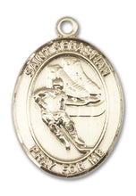 Load image into Gallery viewer, St. Sebastian / Hockey Custom Medal - Yellow Gold
