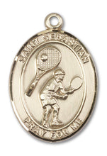Load image into Gallery viewer, St. Sebastian / Tennis Custom Medal - Yellow Gold
