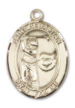 Load image into Gallery viewer, St. Sebastian / Golf Custom Medal - Yellow Gold
