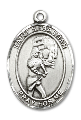 St. Sebastian / Softball Custom Medal - Sterling Silver