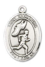 Load image into Gallery viewer, St. Sebastian / Track &amp; Field Custom Medal - Sterling Silver

