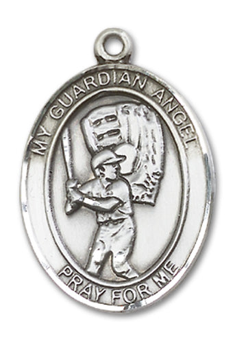 Guardian Angel / Baseball Custom Medal - Sterling Silver