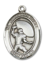 Load image into Gallery viewer, Guardian Angel / Basketball Custom Medal - Sterling Silver
