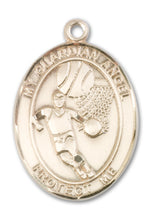 Load image into Gallery viewer, Guardian Angel / Football Custom Medal - Yellow Gold
