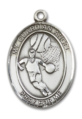 Guardian Angel / Football Custom Medal - Sterling Silver