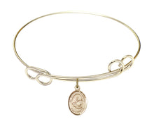 Load image into Gallery viewer, St. Thomas Aquinas Custom Bangle - Gold Filled
