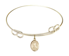 Load image into Gallery viewer, St. Brigid of Ireland Custom Bangle - Gold Filled
