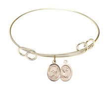 Load image into Gallery viewer, St. Christopher / Soccer Custom Bangle - Gold Filled

