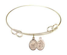 Load image into Gallery viewer, St. Sebastian / Swimming Custom Bangle - Gold Filled
