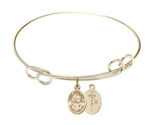 Load image into Gallery viewer, Pope St. John Paul II Custom Bangle - Gold Filled
