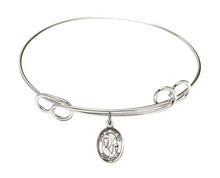 Load image into Gallery viewer, Our Lady, Star of the Sea Custom Bangle - Silver
