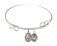 Load image into Gallery viewer, St. Christopher / Figuee Skating Custom Bangle - Silver
