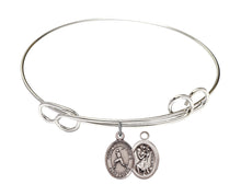 Load image into Gallery viewer, St. Christopher / Baseball Custom Bangle - Silver
