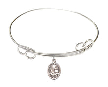 Load image into Gallery viewer, St. Claude de laa Colombiere Custom Bangle - Silver
