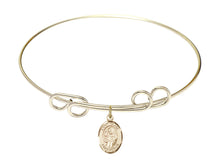 Load image into Gallery viewer, St. Clare of Assisi Custom Bangle - Gold Filled
