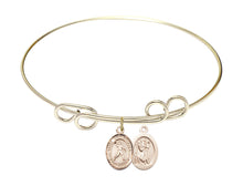 Load image into Gallery viewer, St. Christopher / Football Custom Bangle - Gold Filled
