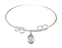 Load image into Gallery viewer, St. Agnes of Rome Custom Bangle - Silver
