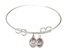 Load image into Gallery viewer, St. Christopher / Dance Custom Bangle - Silver
