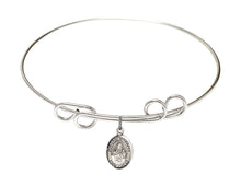Load image into Gallery viewer, St. Christopher / Lacrosse Custom Bangle - Silver
