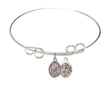 Load image into Gallery viewer, St. Sebastian / Surfing Custom Bangle - Silver
