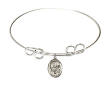 Load image into Gallery viewer, St. Meinrad of Einsiedeln Custom Bangle - Silver
