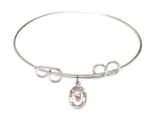 Load image into Gallery viewer, St. Peter Claver Custom Bangle - Silver
