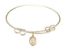 Load image into Gallery viewer, St. Brigid of Ireland Custom Bangle - Gold Filled
