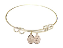 Load image into Gallery viewer, St. Sebastian / Tennis Custom Bangle - Gold Filled

