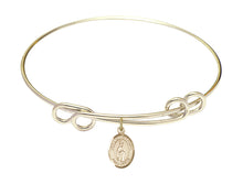 Load image into Gallery viewer, Our Lady of Fatima Custom Bangle - Gold Filled
