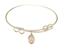 Load image into Gallery viewer, Our Lady of Lourdes Custom Bangle - Gold Filled
