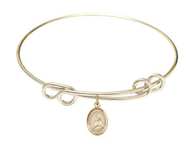 Load image into Gallery viewer, Immaculate Heart of Mary Custom Bangle - Gold Filled
