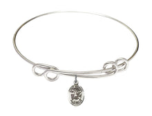 Load image into Gallery viewer, St. Michael the Archangel Custom Bangle - Silver
