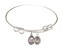 Load image into Gallery viewer, St. Christopher / Gymnastics Custom Bangle - Silver
