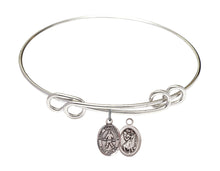 Load image into Gallery viewer, St. Christopher / Field Hockey Custom Bangle - Silver
