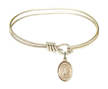Load image into Gallery viewer, St. Hubert of Liege Custom Bangle - Gold Filled
