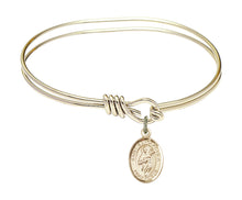 Load image into Gallery viewer, St. Scholastica Custom Bangle - Gold Filled

