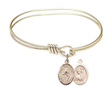 Load image into Gallery viewer, St. Christopher / Martial Arts Custom Bangle - Gold Filled
