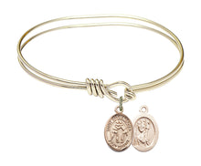 Load image into Gallery viewer, St. Christopher / Wrestling Custom Bangle - Gold Filled
