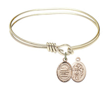 Load image into Gallery viewer, St. Sebastian / Swimming Custom Bangle - Gold Filled
