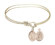 Load image into Gallery viewer, St. Sebastian / Volleyball Custom Bangle - Gold Filled
