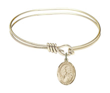 Load image into Gallery viewer, St. Finnian of Clonard Custom Bangle - Gold Filled
