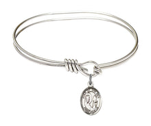 Load image into Gallery viewer, Our Lady, Star of the Sea Custom Bangle - Silver
