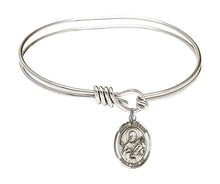 Load image into Gallery viewer, St. Meinrad of Einsiedeln Custom Bangle - Silver
