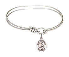 Load image into Gallery viewer, St. Eustachius Custom Bangle - Silver
