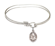 Load image into Gallery viewer, St. Claude de laa Colombiere Custom Bangle - Silver
