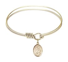 Load image into Gallery viewer, St. Isidore of Seville Custom Bangle - Gold Filled
